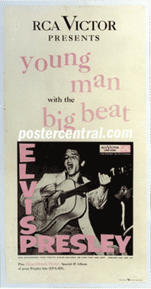 Elvis Presley young man with a big beat promo poster